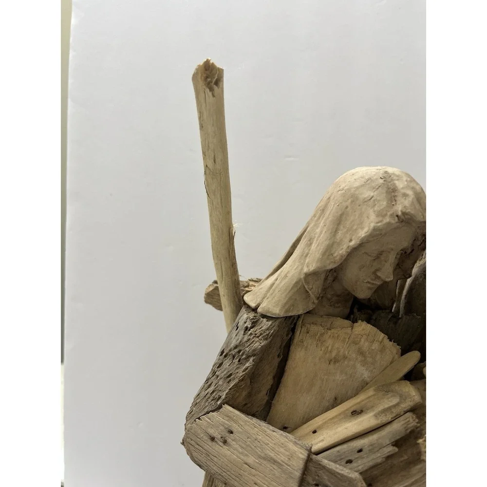 Christmas Driftwood Nativity Large Jesus Mary Joseph 18x11